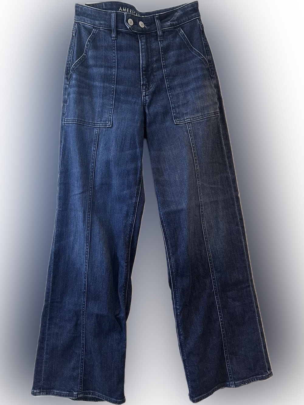 AE Super High-Waisted Baggy Wide-Leg Jean - Picture 6 of 9